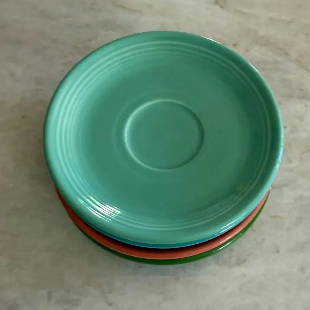 Fiesta Ware saucer small plates x4 Vintage colors